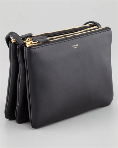 celine trio bag black small